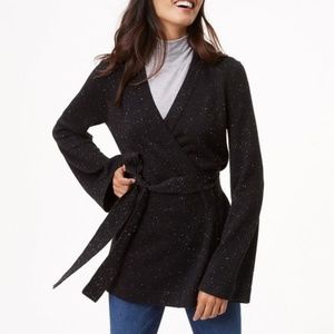 Loft Black Flecked Kimono Cardigan - Small